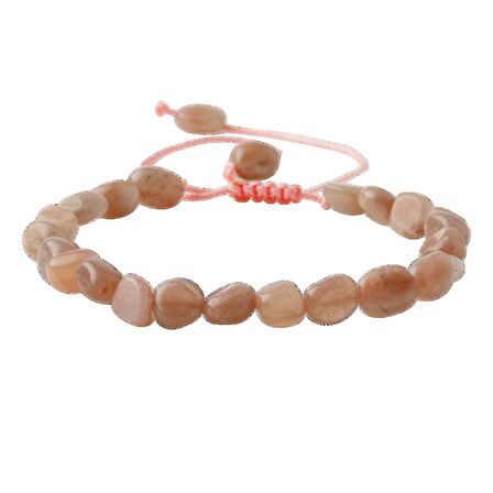 Güneş Taşı Natürel Kesim Doğal Taş Bileklik