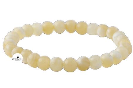 Aragonit 6mm Doğal Taş Bileklik