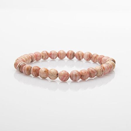 Rodokrosit 6mm Doğal Taş Bileklik
