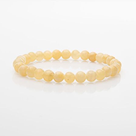 Kalsit 6mm Doğal Taş Bileklik