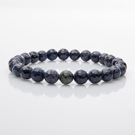 Dumortierit 8mm Doğal Taş Bileklik