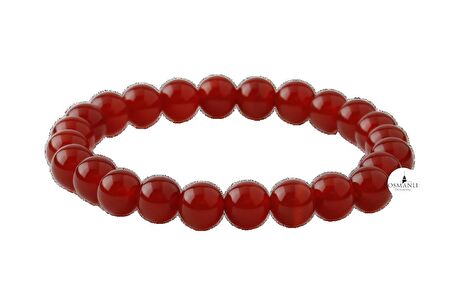 Kırmızı Akik 8mm Doğal Taş Bileklik