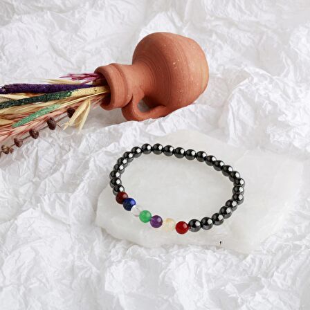 Çakra Bileklik Ametist, Jasper, Akik, Kuvars, Lapis