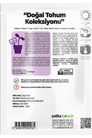 200 Adet Çakşır (Ölmez Ot) Tohumu
