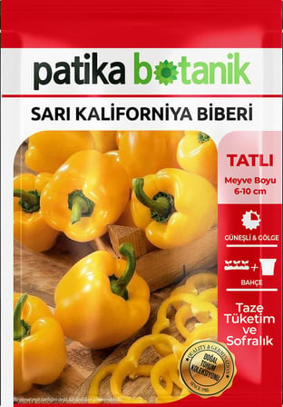 100 Adet Sarı Kaliforniya Biber Tohumu