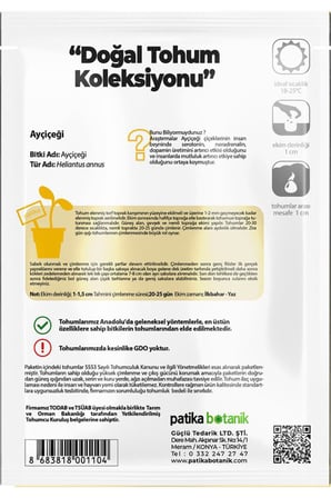 40 Adet Ata Tohumu Çerezlik Ayçiçeği (Heliantus Annus)