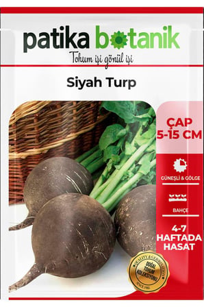 400 Adet Ata Tohumu Siyah Turp