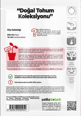 30 Adet Salatalık Tohumu