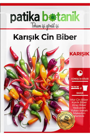 150 Adet Ata Tohumu Karışık Cin Biber