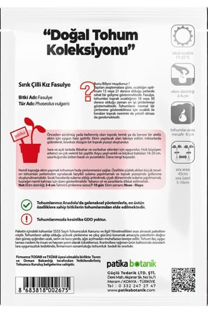 40 Adet Ata Tohumu Sırık Çilli Kız Fasulye