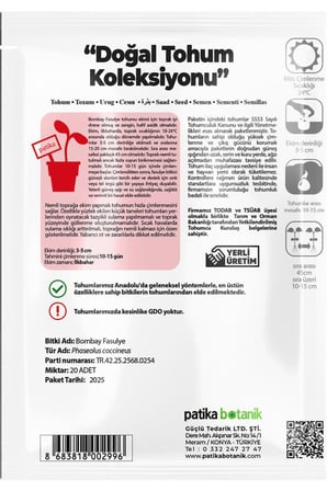 15 Adet Ata Tohumu Bombay Fasulye