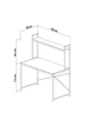  Soluto Çam Tek Raflı Çalışma Masası, Bilgisayar, Ofis Masası