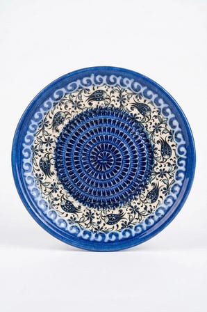 El Yapımı Seramik Rende Tabağı (13 cm)–Sarımsak, Zencefil, Meyve Püresi ve Bebek Maması Hazırlayıcı