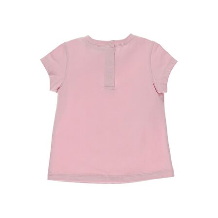 Panço Kız Çocuk Nakış Detaylı T-Shirt Pembe