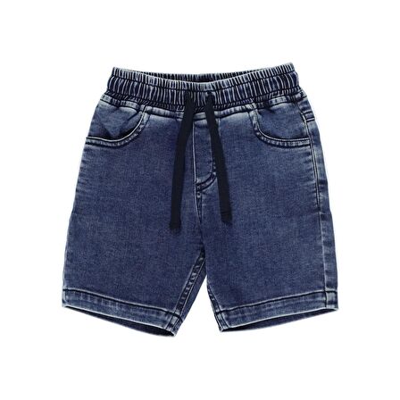 Panço Erkek Çocuk Yıkamalı Denim Şort Lacivert