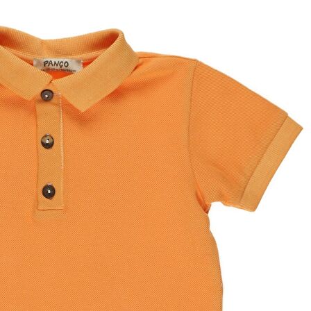 Panço Erkek Çocuk Polo Yakalı T-Shirt Oranj