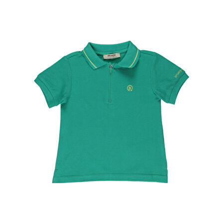 Panço Erkek Çocuk Triko Yakalı Pike T-shirt Sarı