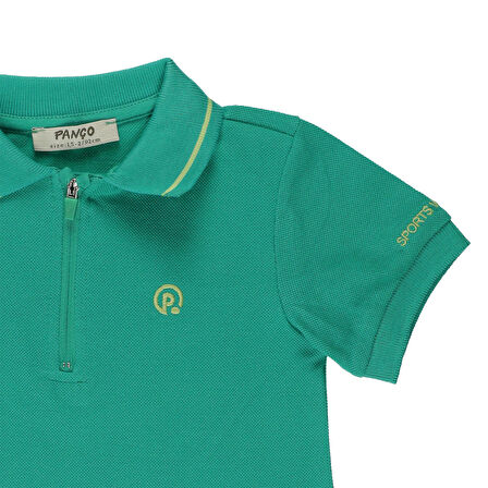 Panço Erkek Çocuk Triko Yakalı Pike T-shirt Sarı