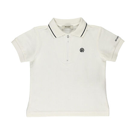 Panço Erkek Çocuk Triko Yakalı Pike T-shirt Oranj