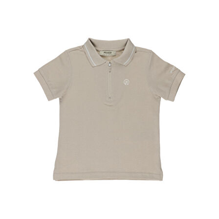 Panço Erkek Çocuk Triko Yakalı Pike T-shirt Sarı