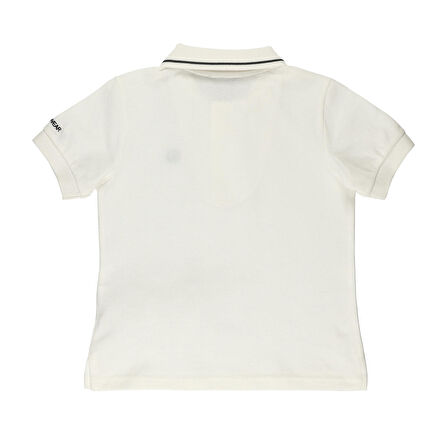 Panço Erkek Çocuk Triko Yakalı Pike T-shirt Beyaz