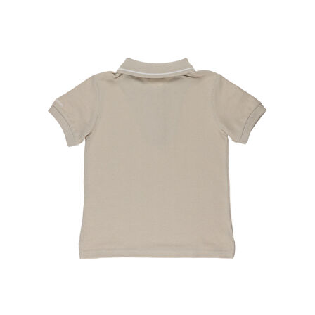 Panço Erkek Çocuk Triko Yakalı Pike T-shirt Beyaz