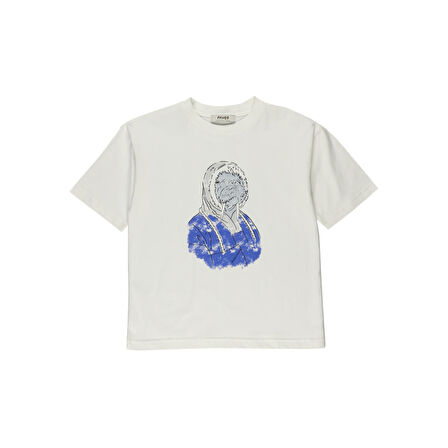 Panço Erkek Çocuk Baskı Detaylı Kısa Kollu T-Shirt Ekru