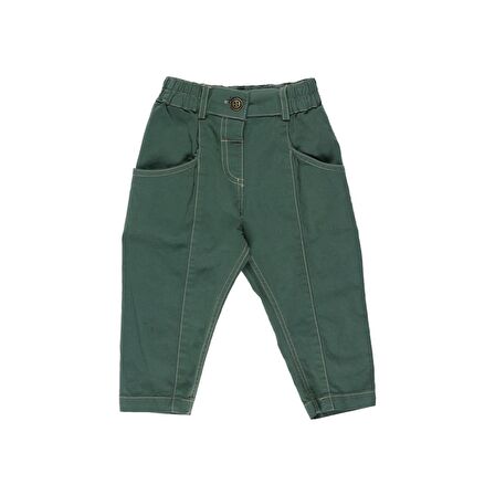 Panço Erkek Çocuk Beli Lastikli Cep Detaylı Pantolon Kahve