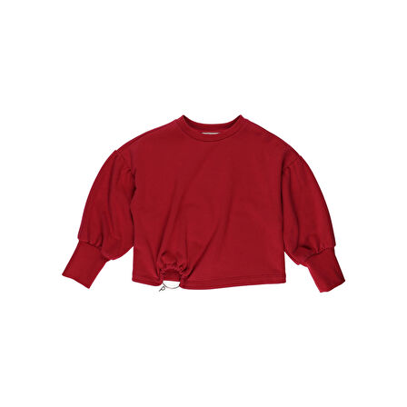 Panço Kız Çocuk Aksesuar Detaylı Sweatshirt Siyah