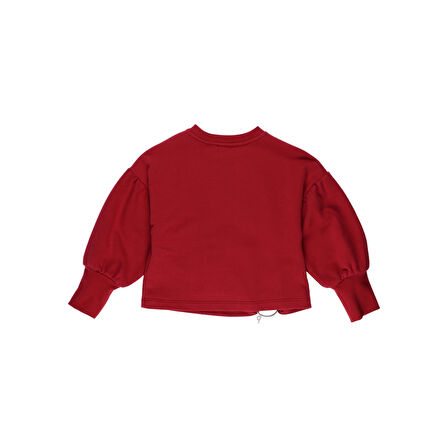 Panço Kız Çocuk Aksesuar Detaylı Sweatshirt Siyah