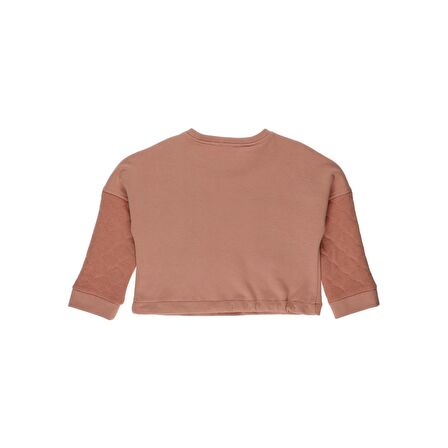 Panço Kız Çocuk Çift Cep Detaylı Sweatshirt Somon