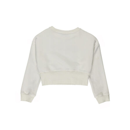 Panço Kız Çocuk Parlak Baskı Detaylı Sweatshirt Fuşya