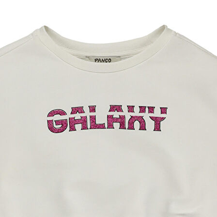 Panço Kız Çocuk Parlak Baskı Detaylı Sweatshirt Fuşya