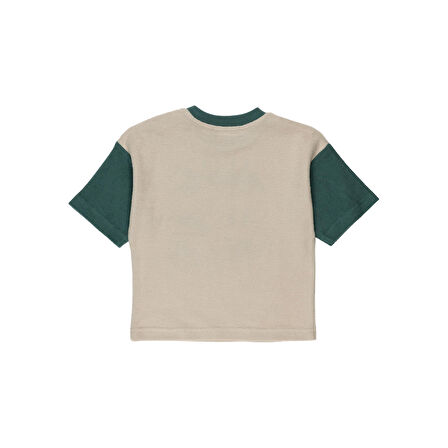 Panço Erkek Çocuk Timsah Baskılı T-Shirt Bej