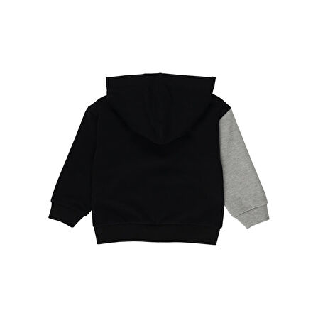 Panço Erkek Çocuk Kapüşonlu Sweatshirt Siyah