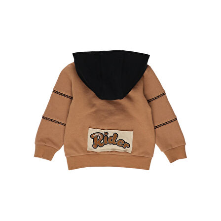 Panço Erkek Çocuk Kapüşonlu Sweatshirt Camel