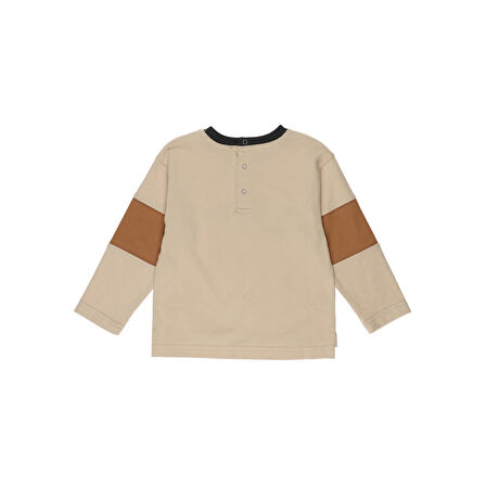 Panço Erkek Çocuk Baskılı T-Shirt Bej