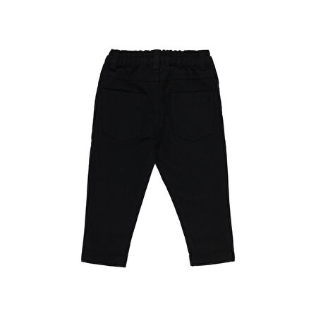 Panço Erkek Çocuk Düğmeli Pantolon Siyah