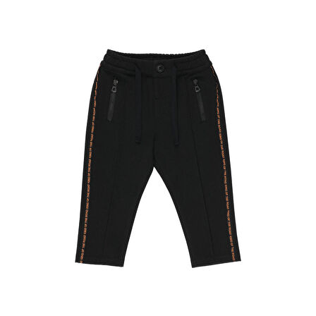 Panço Erkek Çocuk Düğmeli Pantolon Siyah