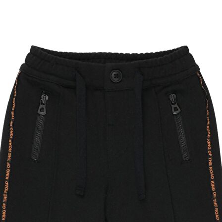 Panço Erkek Çocuk Düğmeli Pantolon Siyah