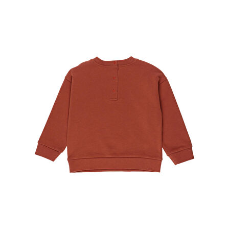 Panço Erkek Çocuk Cepli Sweatshirt Kiremit