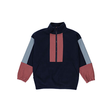 Panço Erkek Çocuk Polar Sweatshirt Lacivert