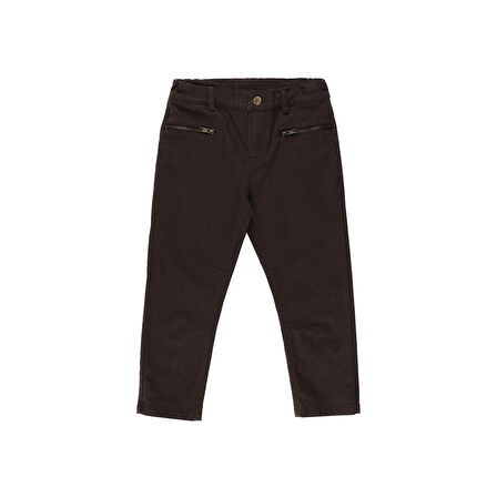 Panço Erkek Çocuk Düğmeli Pantolon Kahve