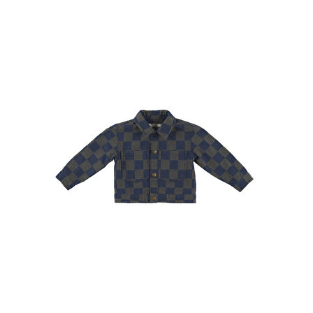 Erkek Çocuk Kareli Denim Mont     