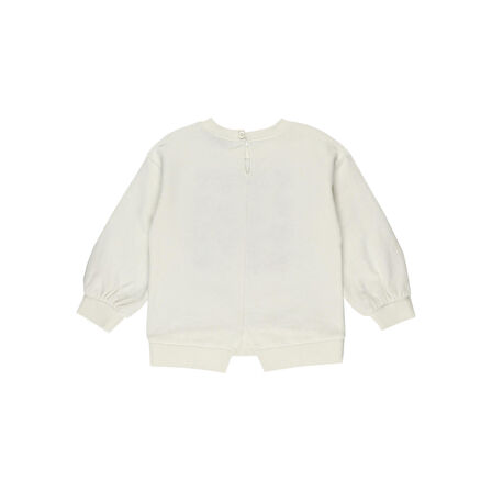 Panço Kız Çocuk Baskılı Sweatshirt Kiremit