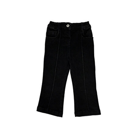 Panço Kız Çocuk Denim Pantolon Siyah