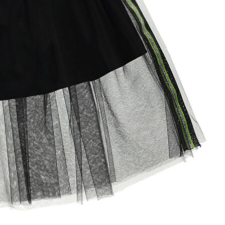 Panço Kız Çocuk Tüllü  Etek Siyah