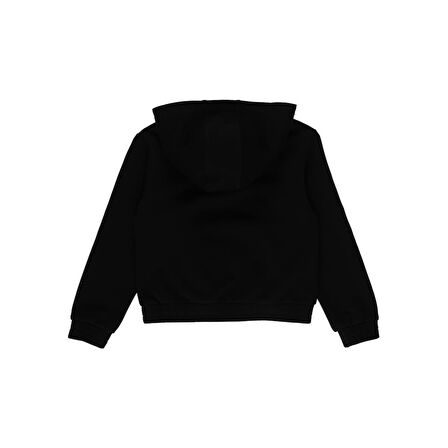 Panço Kız Çocuk Kapüşonlu Sweatshirt Siyah