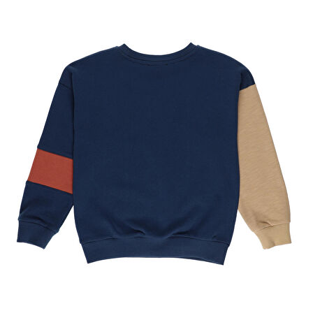 Panço Erkek Çocuk Renkli Sweatshirt Lacivert