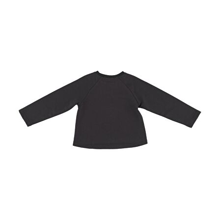Panço Kız Çocuk Yıldız Nakış Detaylı Sweatshirt Siyah